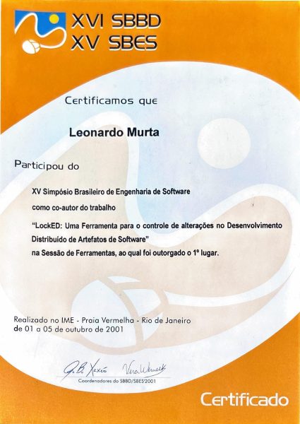 1o. lugar (Ferramentas)