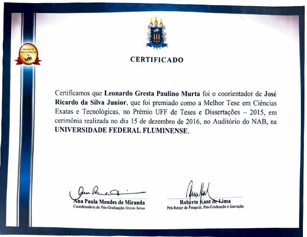 1o. lugar (Doutorado)
