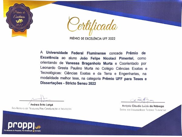 1o. lugar (Doutorado)